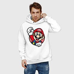 Толстовка оверсайз мужская Mario, цвет: белый — фото 2