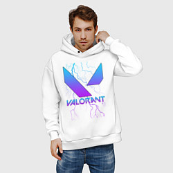 Толстовка оверсайз мужская VALORANT, цвет: белый — фото 2