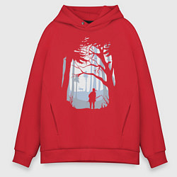 Толстовка оверсайз мужская The Last Of Us PART 2, цвет: красный