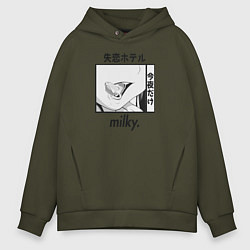 Толстовка оверсайз мужская Milky, цвет: хаки