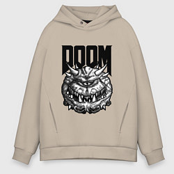Толстовка оверсайз мужская КАКОДЕМОН DOOM Z, цвет: миндальный