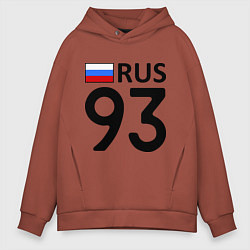Толстовка оверсайз мужская RUS 93 цвета кирпичный — фото 1