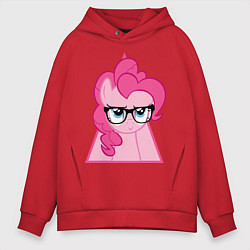 Толстовка оверсайз мужская Pinky Pie hipster, цвет: красный