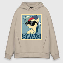 Мужское худи оверсайз Rainbow Dash swag