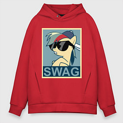 Мужское худи оверсайз Rainbow Dash swag