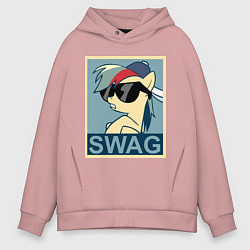 Мужское худи оверсайз Rainbow Dash swag