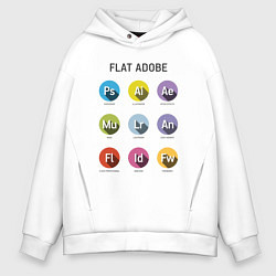 Мужское худи оверсайз Flat Adobe