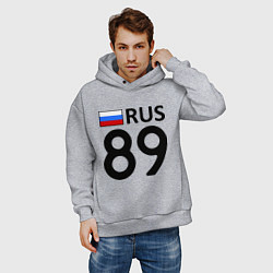 Толстовка оверсайз мужская RUS 89, цвет: меланж — фото 2