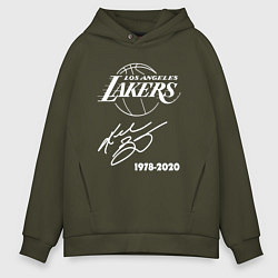 Толстовка оверсайз мужская КОБИ БРАЙАНТ АВТОГРАФ, цвет: хаки