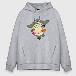 Мужское худи оверсайз Тоторо и девочки