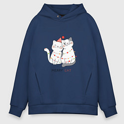 Мужское худи оверсайз Merry Cat