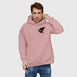 Толстовка оверсайз мужская Karasuno Karasuno High, цвет: пыльно-розовый — фото 2