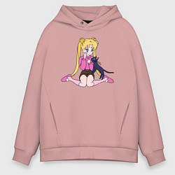 Мужское худи оверсайз Усаги и Луна