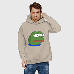Толстовка оверсайз мужская Pepe MonkaS, цвет: миндальный — фото 2