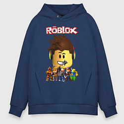 Толстовка оверсайз мужская ROBLOX, цвет: тёмно-синий
