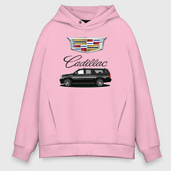 Толстовка оверсайз мужская Cadillac, цвет: светло-розовый