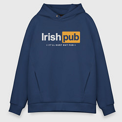 Толстовка оверсайз мужская Irish Pub, цвет: тёмно-синий