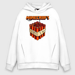 Толстовка оверсайз мужская Minecraft, цвет: белый