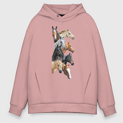 Мужское худи оверсайз Лошади