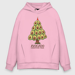 Мужское худи оверсайз Avocado Christmas Tree