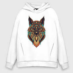 Мужское худи оверсайз Лиса Орнамент