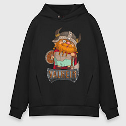 Толстовка оверсайз мужская Valheim, цвет: черный