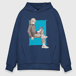 Мужское худи оверсайз Современный Альбедо