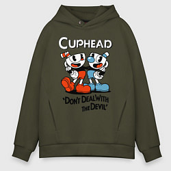 Мужское худи оверсайз Cuphead, Dont deal with devil