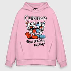 Мужское худи оверсайз Cuphead, Dont deal with devil