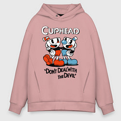 Мужское худи оверсайз Cuphead, Dont deal with devil