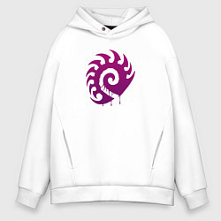 Мужское худи оверсайз Zerg logo Purple