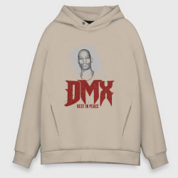 Толстовка оверсайз мужская DMX - Rest In Peace, цвет: миндальный