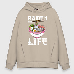 Мужское худи оверсайз Ramen life