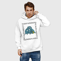 Толстовка оверсайз мужская Twenty One Pilots Dragon, цвет: белый — фото 2