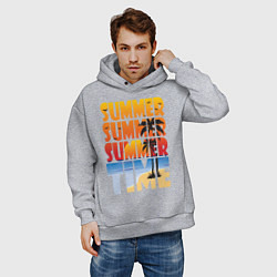 Толстовка оверсайз мужская SUMMER TIME, цвет: меланж — фото 2