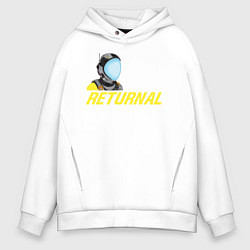 Толстовка оверсайз мужская Returnal logo, цвет: белый