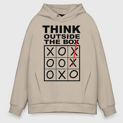 Мужское худи оверсайз THINK OUTSIDE THE BOX