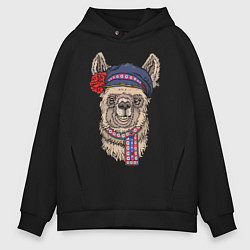 Мужское худи оверсайз Славянская лама
