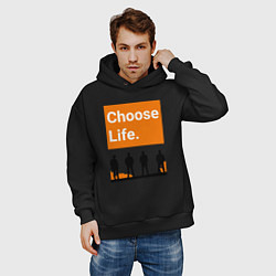 Толстовка оверсайз мужская Choose Life, цвет: черный — фото 2