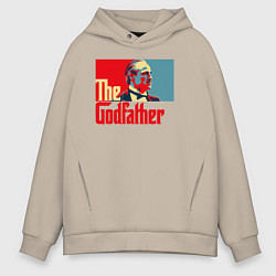 Толстовка оверсайз мужская Godfather logo, цвет: миндальный