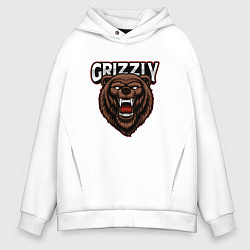 Мужское худи оверсайз Медведь Grizzly