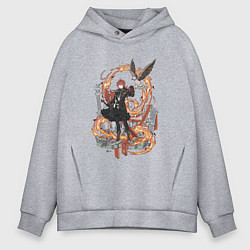 Мужское худи оверсайз Дилюк в деле