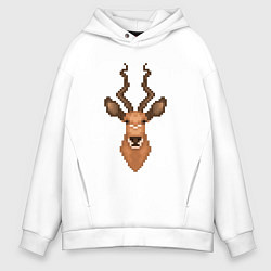 Мужское худи оверсайз Антилопа пиксель