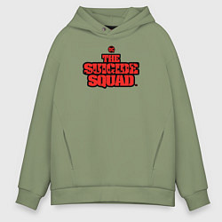 Толстовка оверсайз мужская The Suicide Squad лого, цвет: авокадо