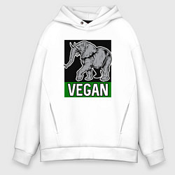 Мужское худи оверсайз Vegan elephant