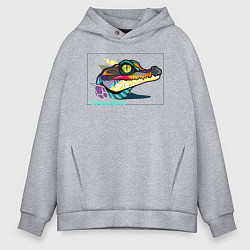 Мужское худи оверсайз Крокодил
