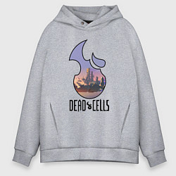 Мужское худи оверсайз Dead Cells logo landscape