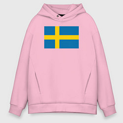 Мужское худи оверсайз Швеция Флаг Швеции