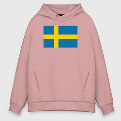 Мужское худи оверсайз Швеция Флаг Швеции
