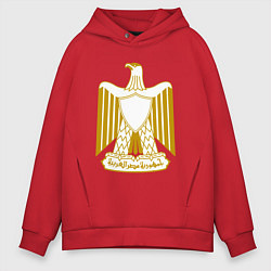 Толстовка оверсайз мужская Египет Египетский герб, цвет: красный